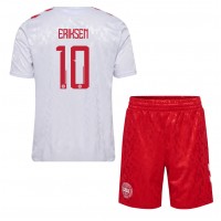 Dánsko Christian Eriksen #10 Vonkajší Detský futbalový dres ME 2024 Krátky Rukáv (+ trenírky)